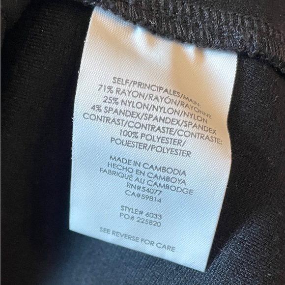 Cabi Black Tie Jacket #6033 size 10 black ponte - Picture 3 of 6